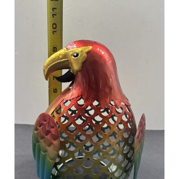 Pink Zebra Metal Parrot Warmer Wax Melt Shade Decor Art 9.5" Tall New In Box - Picture 8 of 10